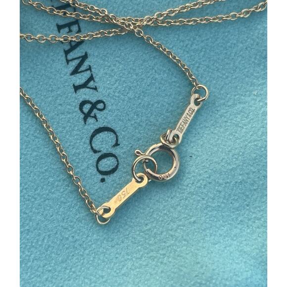 Tiffany Co Elsa Peretti Faceted 2 Carat 18k gold Pendant Necklace on a 15" Chain - Picture 12 of 15